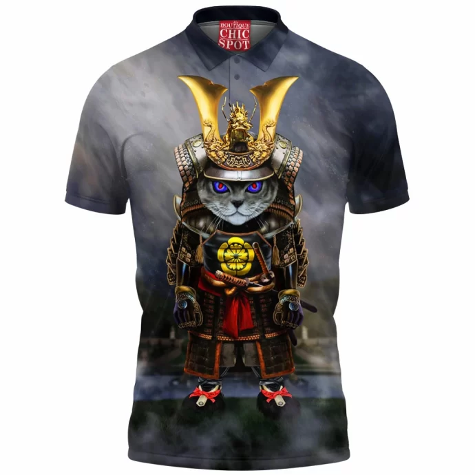 Samurai Evil Cat Polo Shirt