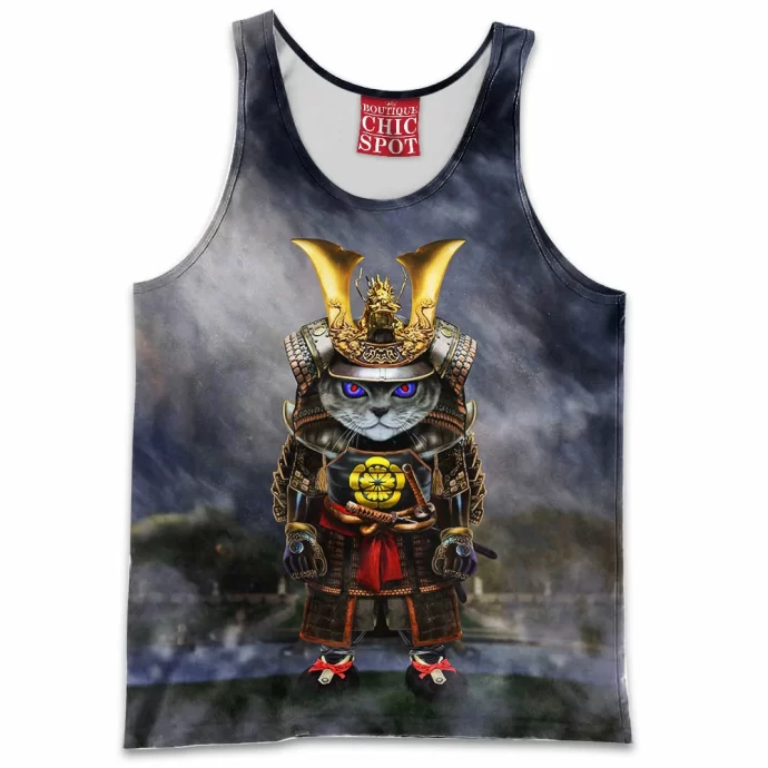 Samurai Evil Cat Tank Top