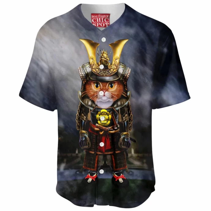 Samurai Cat Baseball Jersey