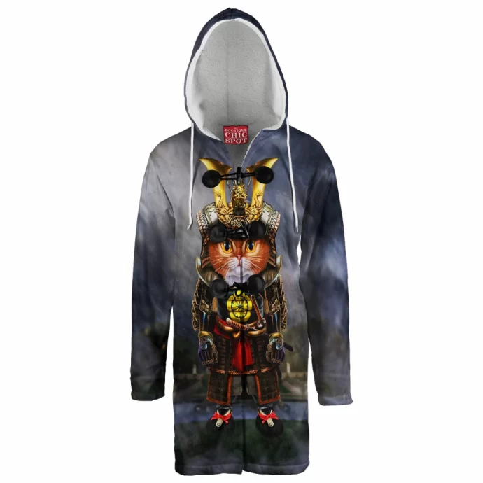 Samurai Cat Hooded Cloak Coat