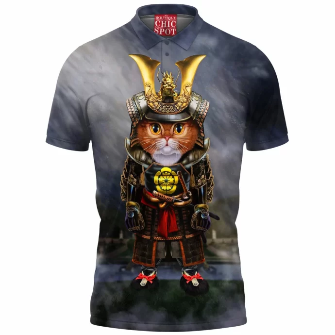 Samurai Cat Polo Shirt