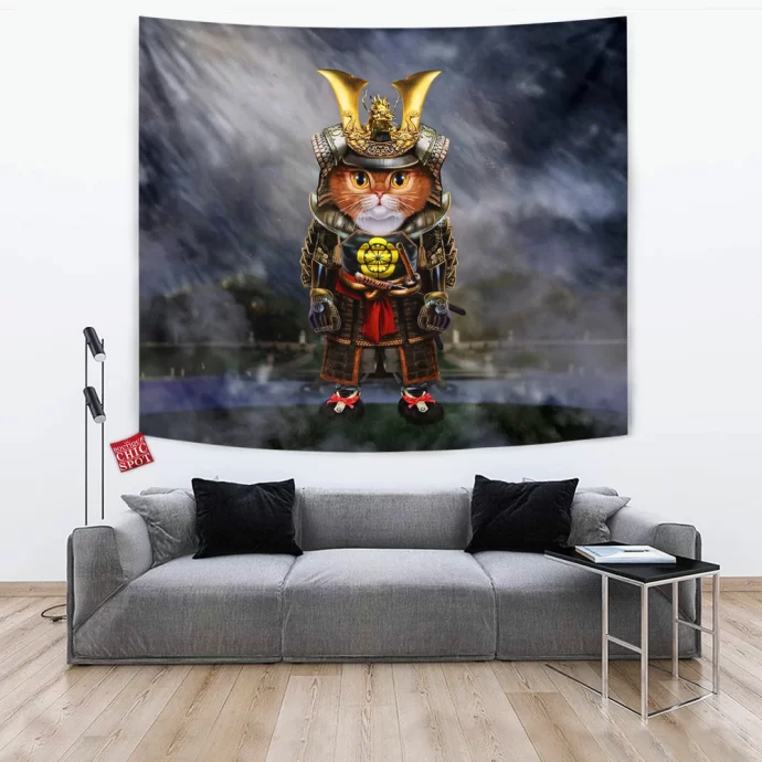 Samurai Cat Tapestry