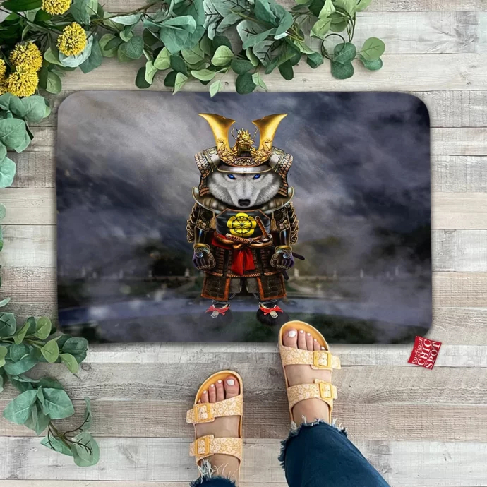 Polar Wolf Samurai Doormat