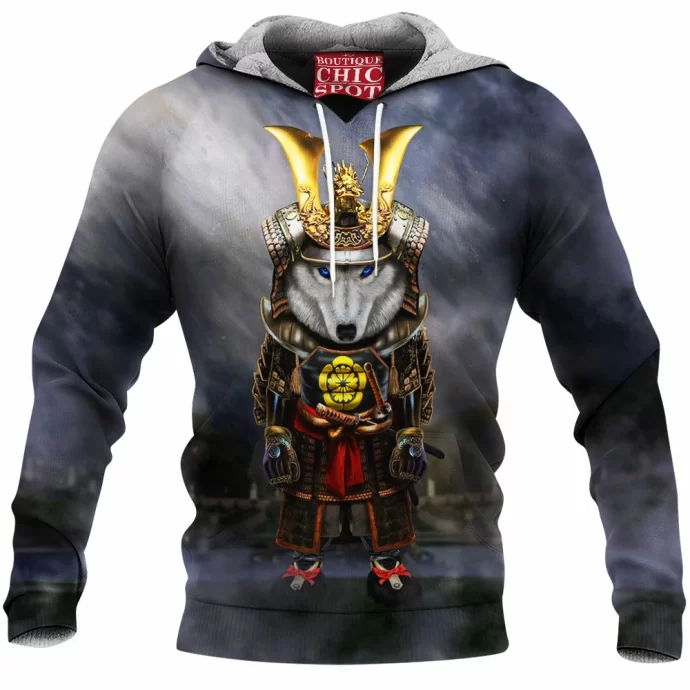 Polar Wolf Samurai Fleece Hoodie