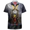 Samurai Hawaiian-Shirt, Wolf Hawaiian-Shirt