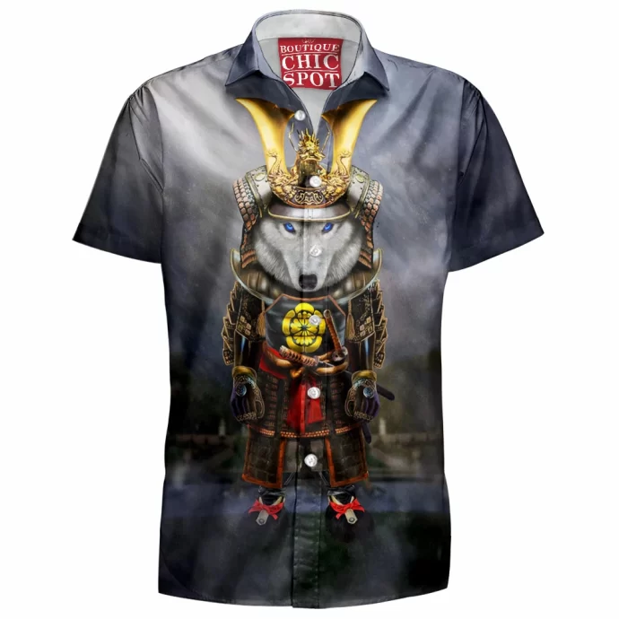 Polar Wolf Samurai Hawaiian Shirt