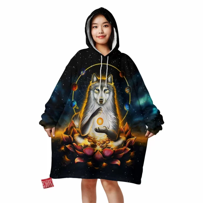 Enlightenment Polar Wolf Blanket Hoodie