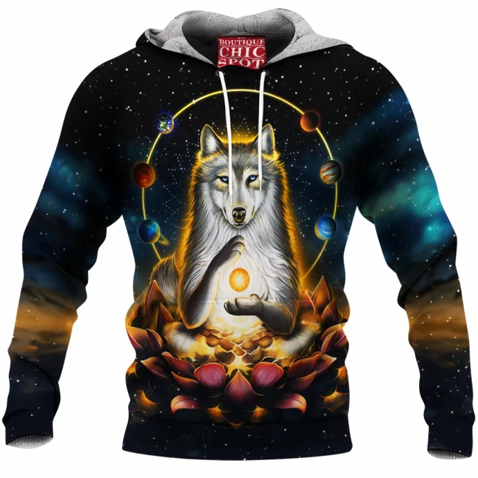 Enlightenment Polar Wolf Fleece Hoodie