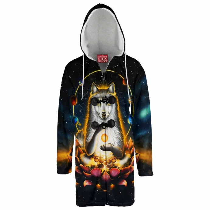 Enlightenment Polar Wolf Hooded Cloak Coat