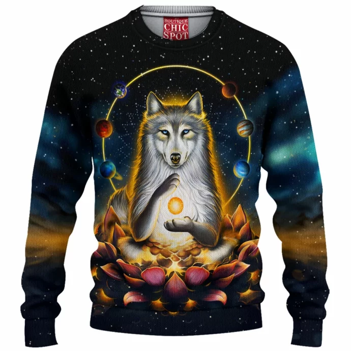 Enlightenment Polar Wolf Knitted Sweater