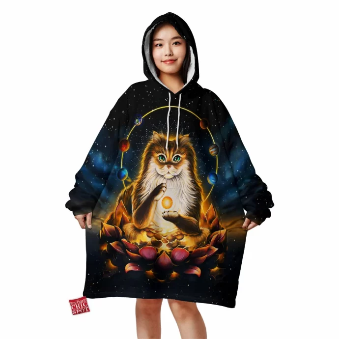 Enlightenment of Cat Blanket Hoodie