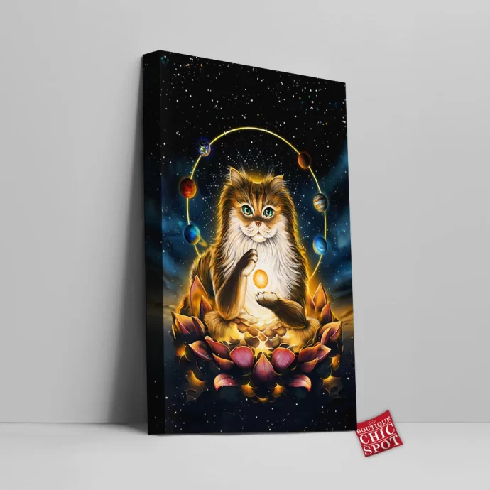 Enlightenment of Cat Canvas Wall Art