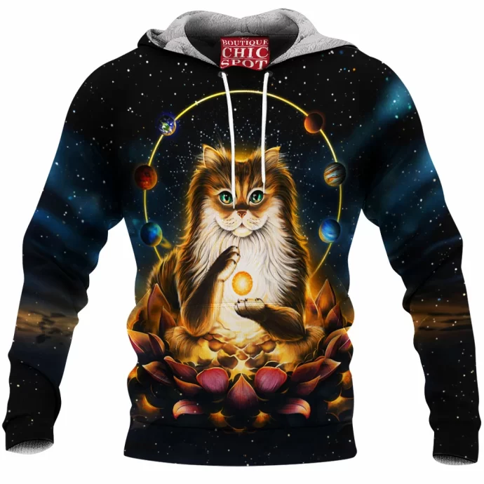 Enlightenment of Cat Fleece Hoodie