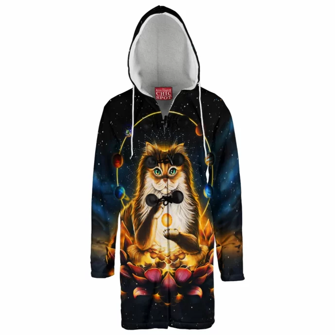 Enlightenment of Cat Hooded Cloak Coat