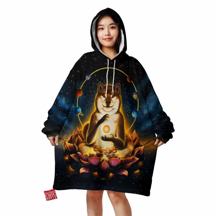 Enlightenment of Shiba Inu Blanket Hoodie