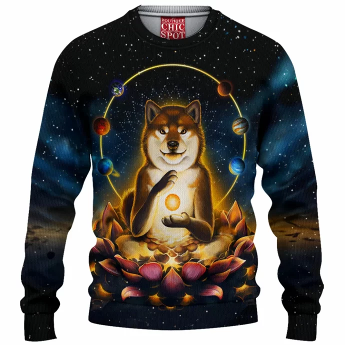 Enlightenment of Shiba Inu Knitted Sweater