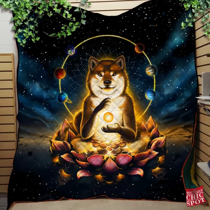 Enlightenment of Shiba Inu Quilt Blanket