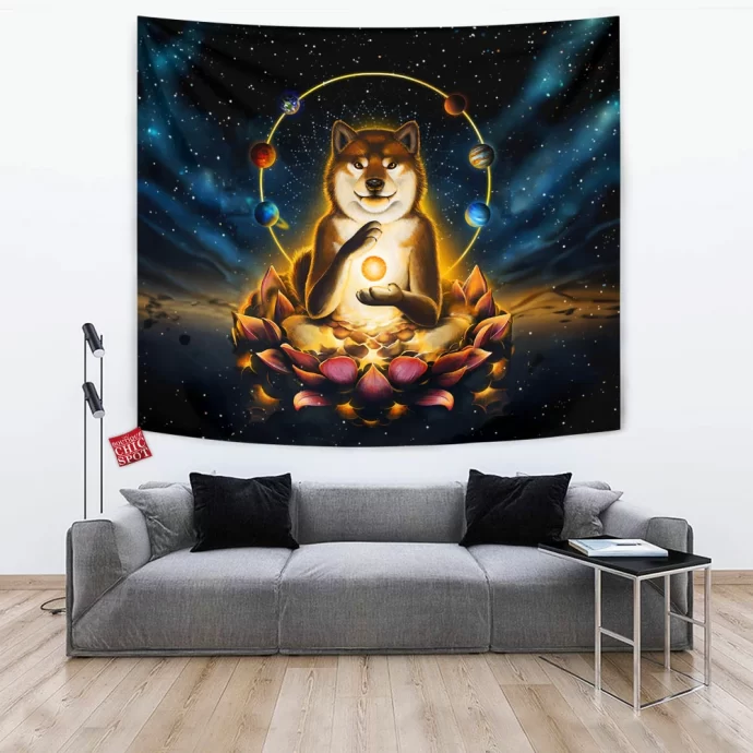 Enlightenment of Shiba Inu Tapestry