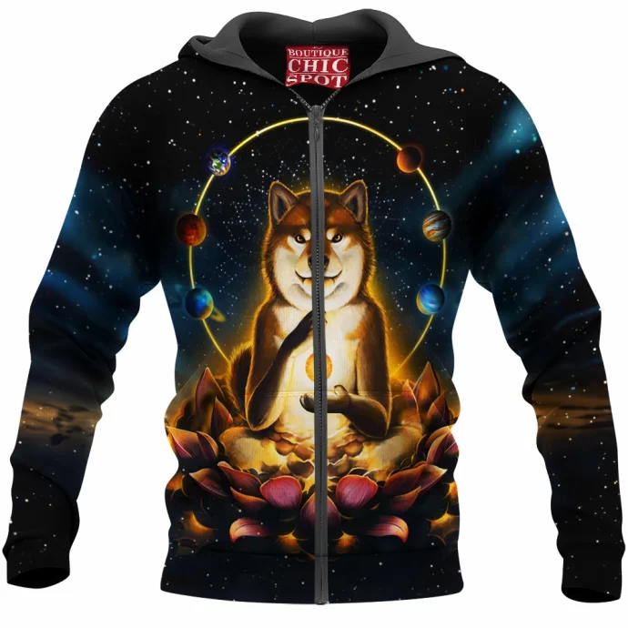 Enlightenment of Shiba Inu Zip Hoodie