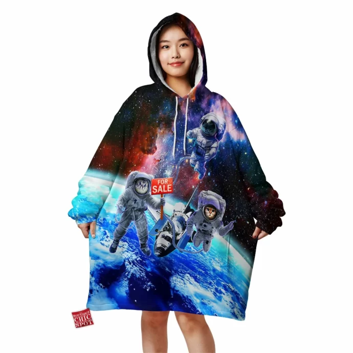 Space Cat Blanket Hoodie