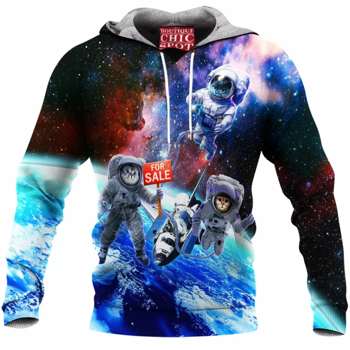 Space Cat Fleece Hoodie