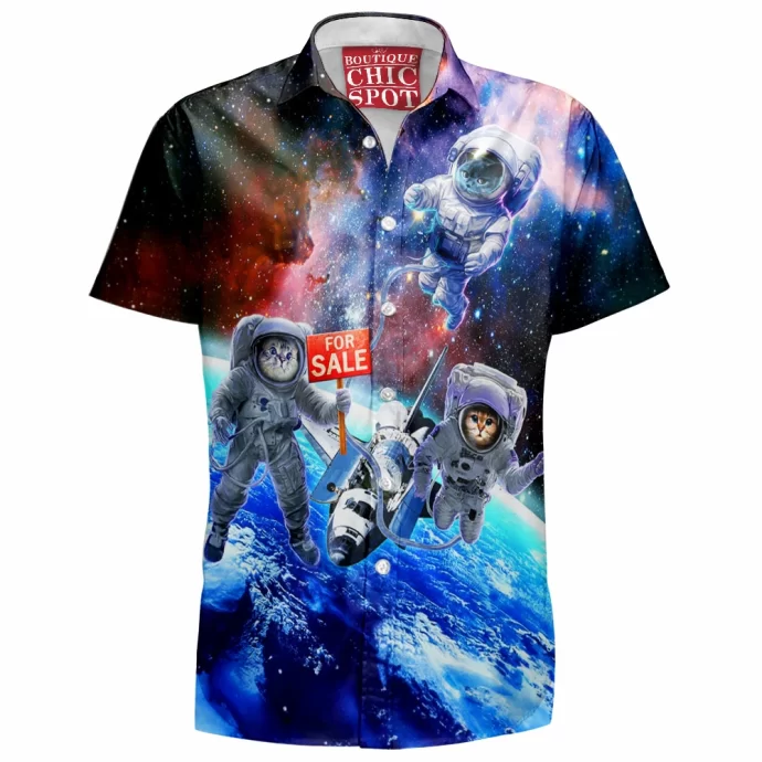 Space Cat Hawaiian Shirt