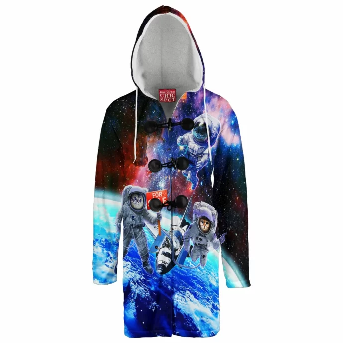 Space Cat Hooded Cloak Coat