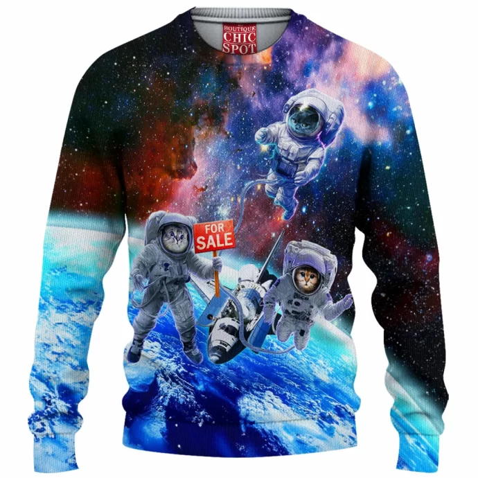 Space Cat Knitted Sweater