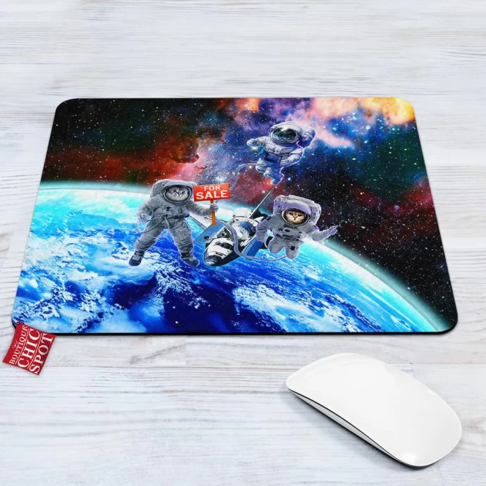 Space Cat Mouse Pad