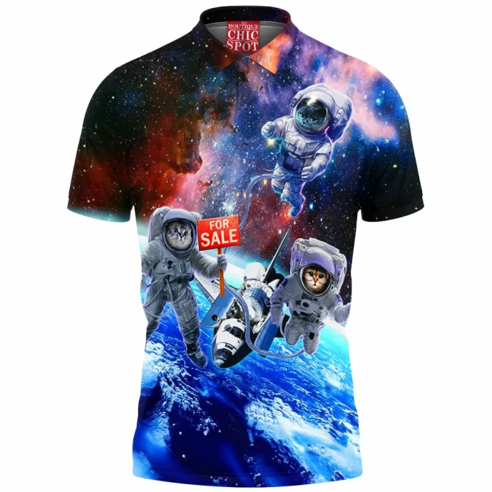 Space Cat Polo Shirt