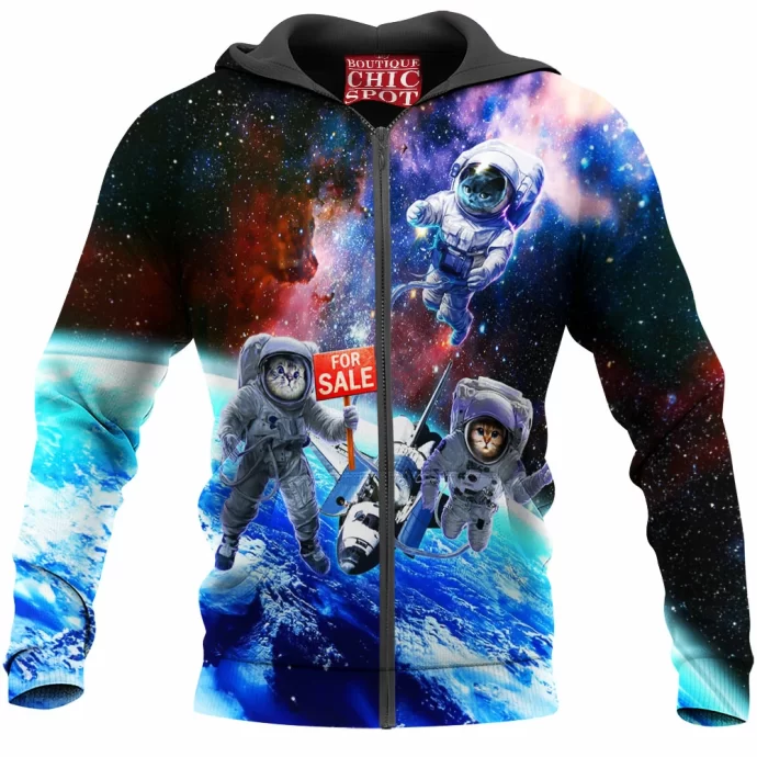 Space Cat Zip Hoodie