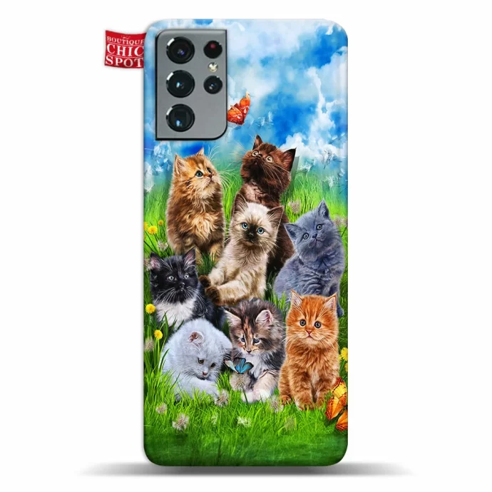 Kitten Playing in Garden Phone Case Samsung