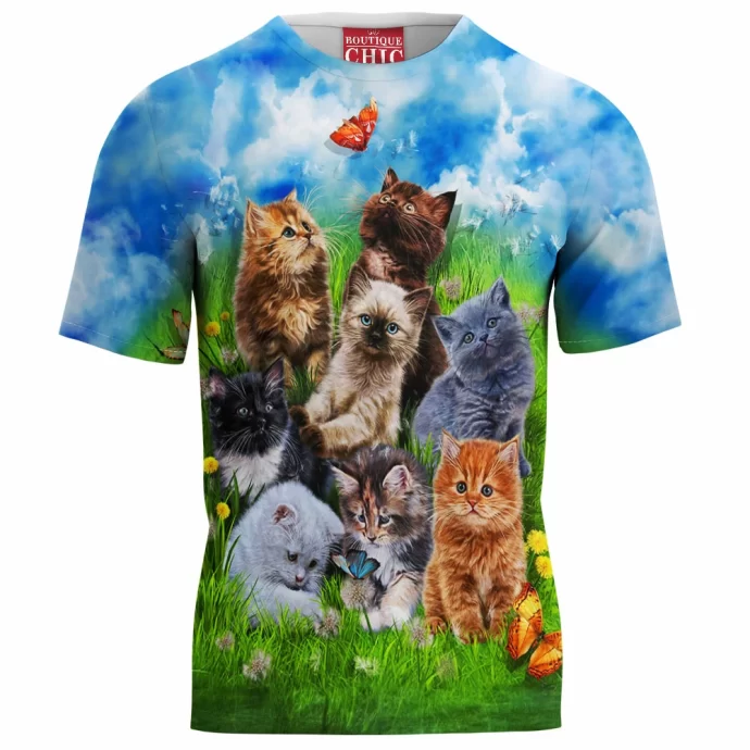 Kitten Playing in Garden T-Shirt