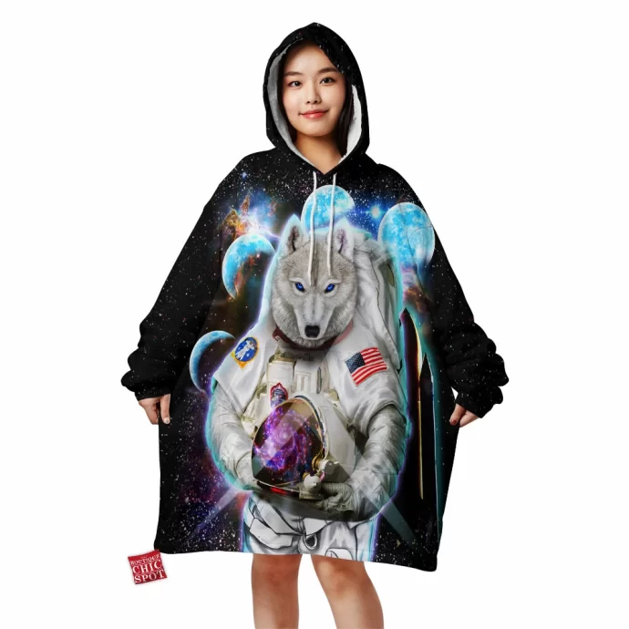 Astronaut Polar Wolf Space Blanket Hoodie