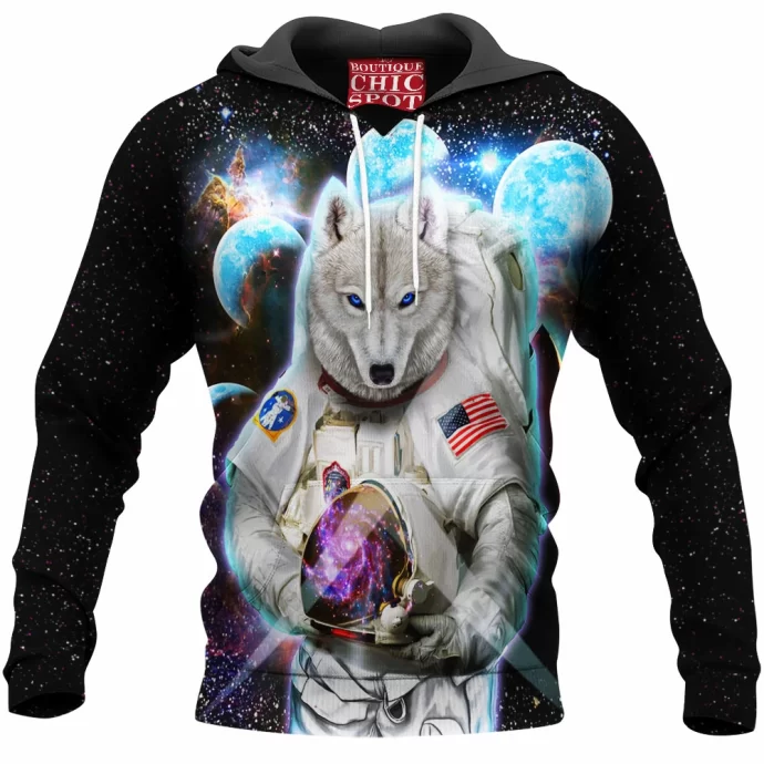 Astronaut Polar Wolf Space Hoodie