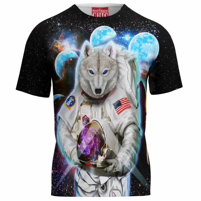 Astronaut Polar Wolf Space T-Shirt