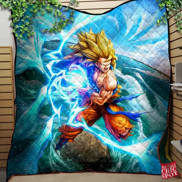 Son Goku Quilt Blanket