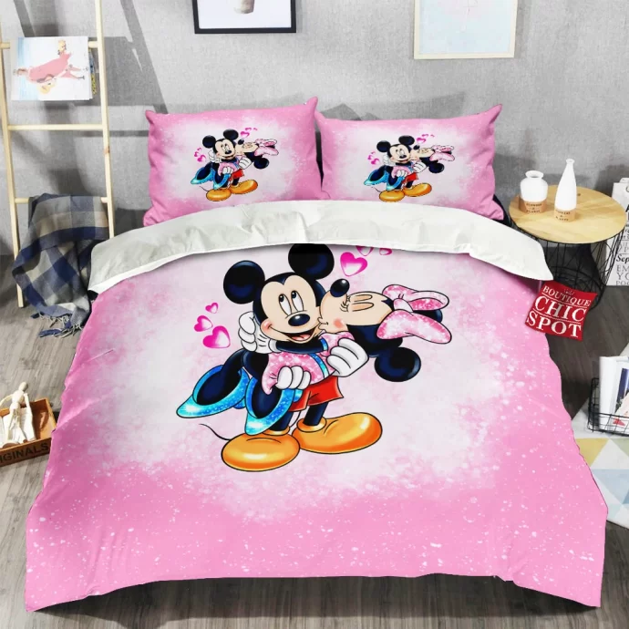 Mickey Mouse Minnie Mouse Bedding Set