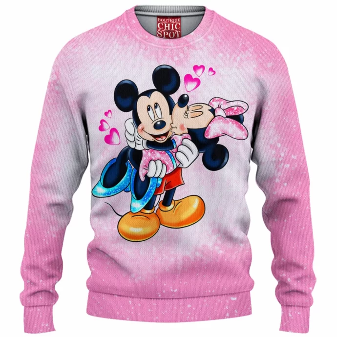 Mickey Mouse Minnie Mouse Knitted Sweater