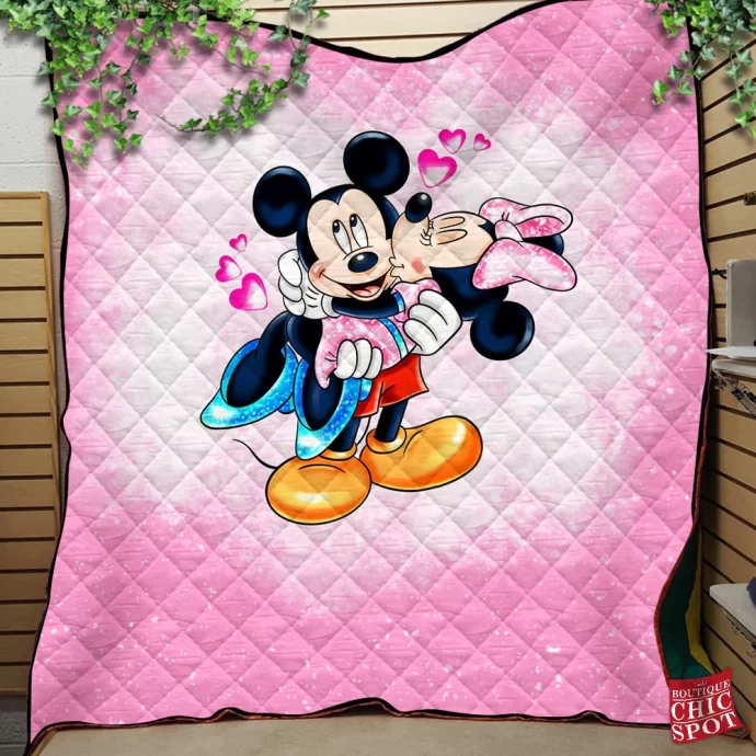 Mickey Mouse Minnie Mouse Quilt Blanket