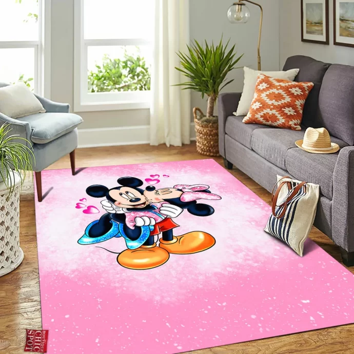 Mickey Mouse Minnie Mouse Rectangle Rug