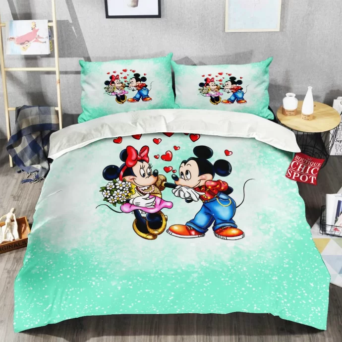 Mickey Mouse Minnie Mouse Bedding Set