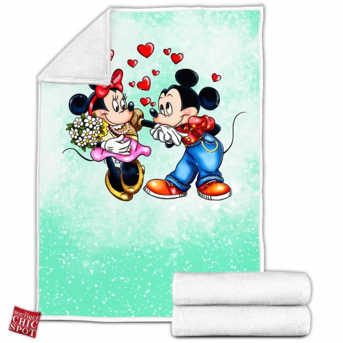 Mickey Mouse Minnie Mouse Fleece Blanket