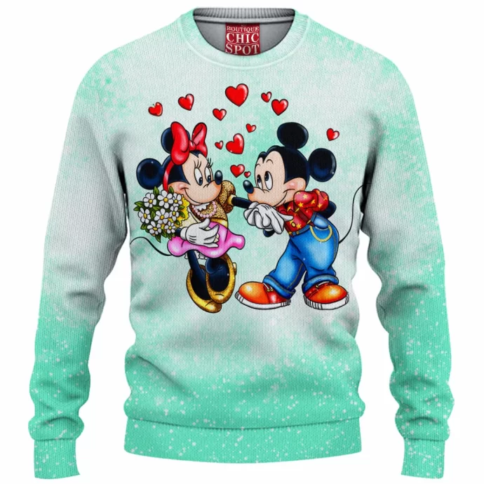 Mickey Mouse Minnie Mouse Knitted Sweater