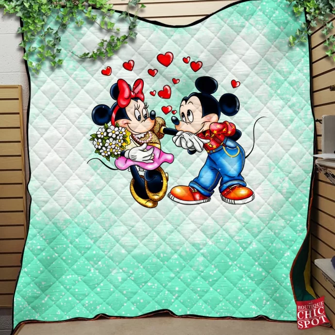 Mickey Mouse Minnie Mouse Quilt Blanket