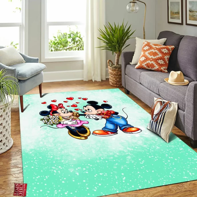 Mickey Mouse Minnie Mouse Rectangle Rug