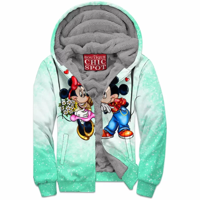 Mickey Mouse Minnie Mouse Zip Fleece Hoodie