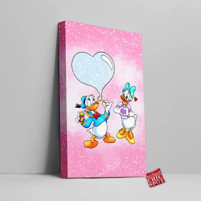 Donald Duck Daisy Duck Canvas Wall Art