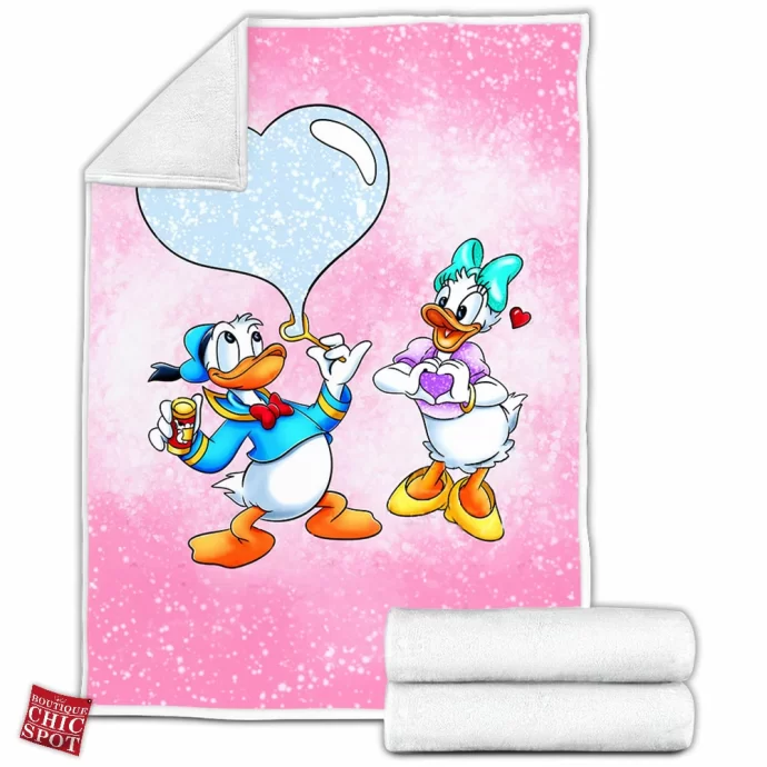 Donald Duck Daisy Duck Fleece Blanket