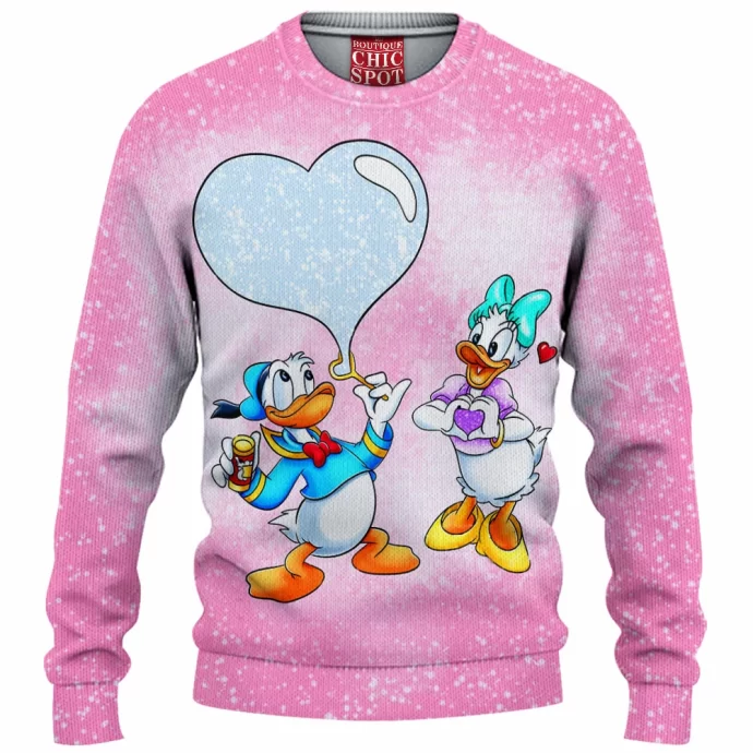 Donald Duck Daisy Duck Knitted Sweater